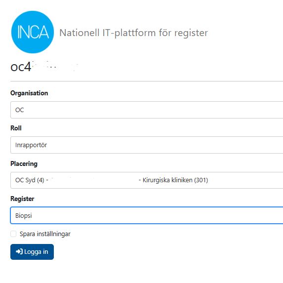 Registrering via Biopsimallen